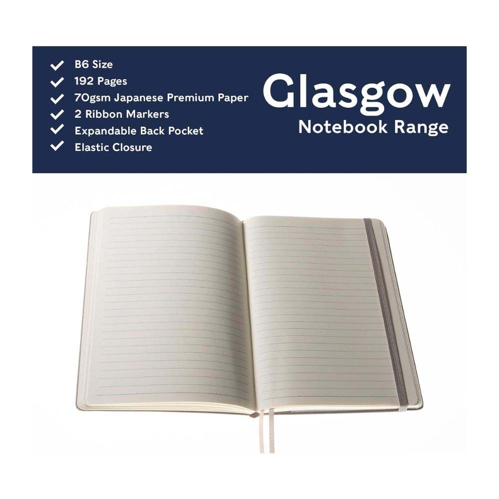 Collins - Glasgow B6 Ruled Notebook - Blue