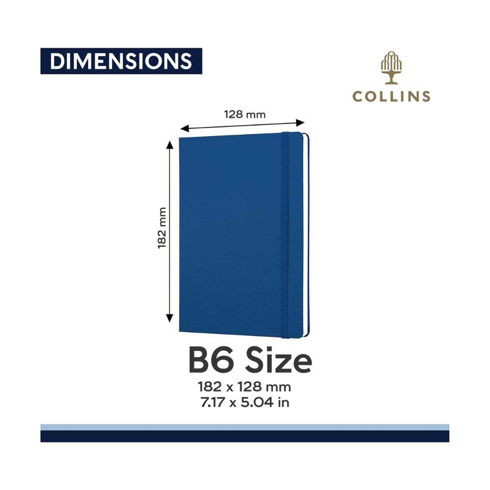 Collins - Glasgow B6 Ruled Notebook - Blue