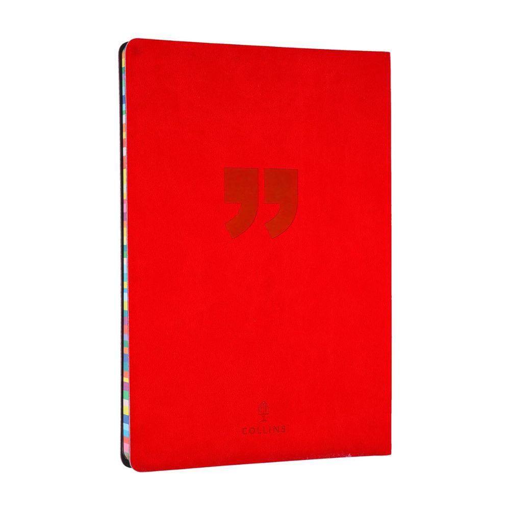 Collins - Edge Rainbow A5 Ruled Notebook - Red