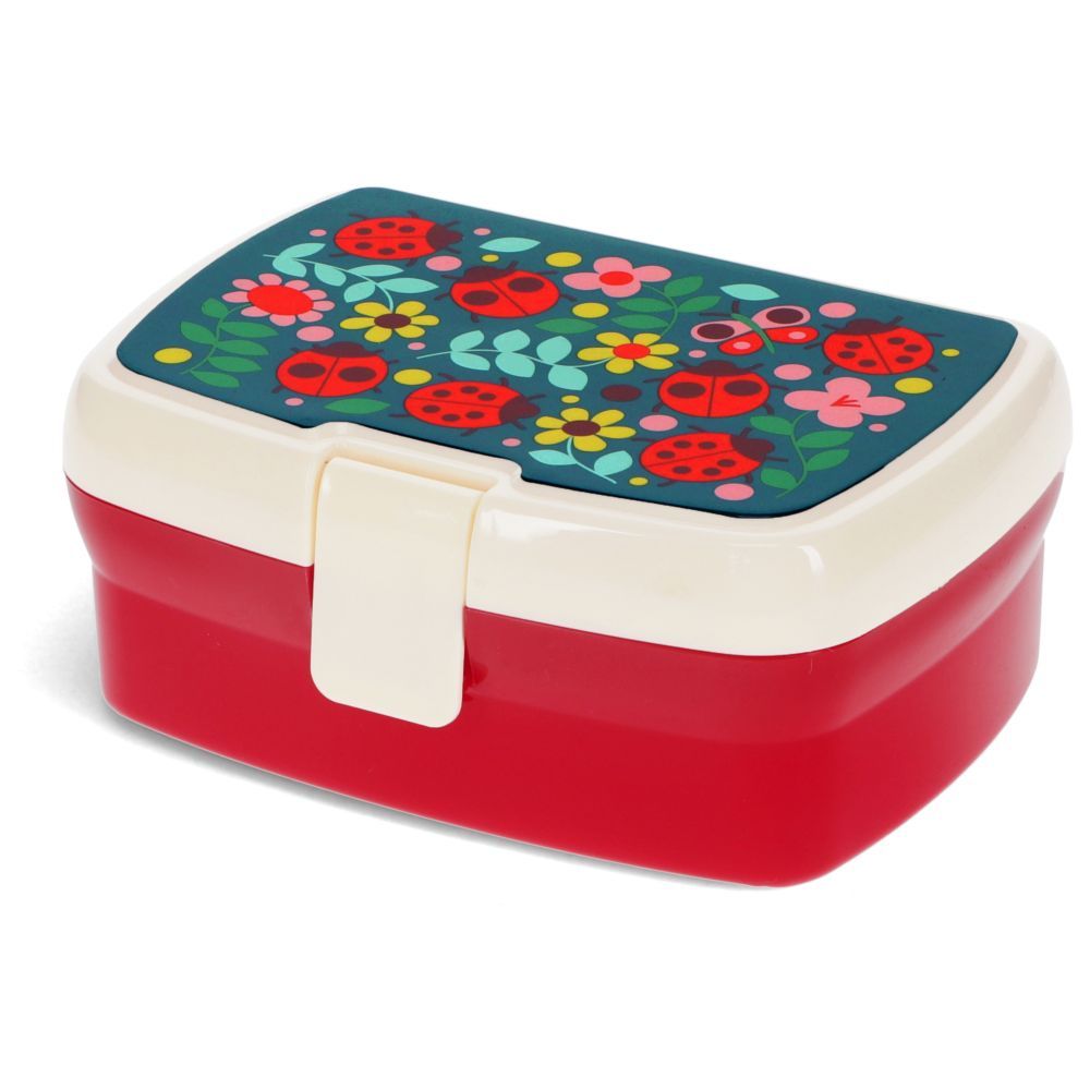 Rex London - 2 Compartment Lunch Box With Tray - Ladybird