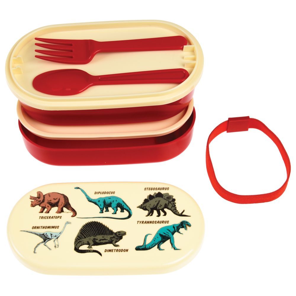 Rex London - Children's 2 Compartment Bento Box - Prehistoric Land