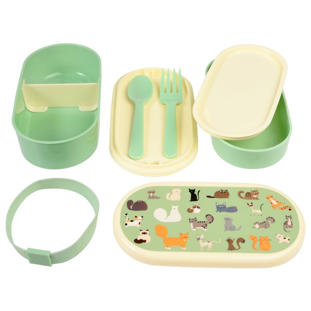 Rex London - Children's 2 Compartment Bento Box - Nine Lives