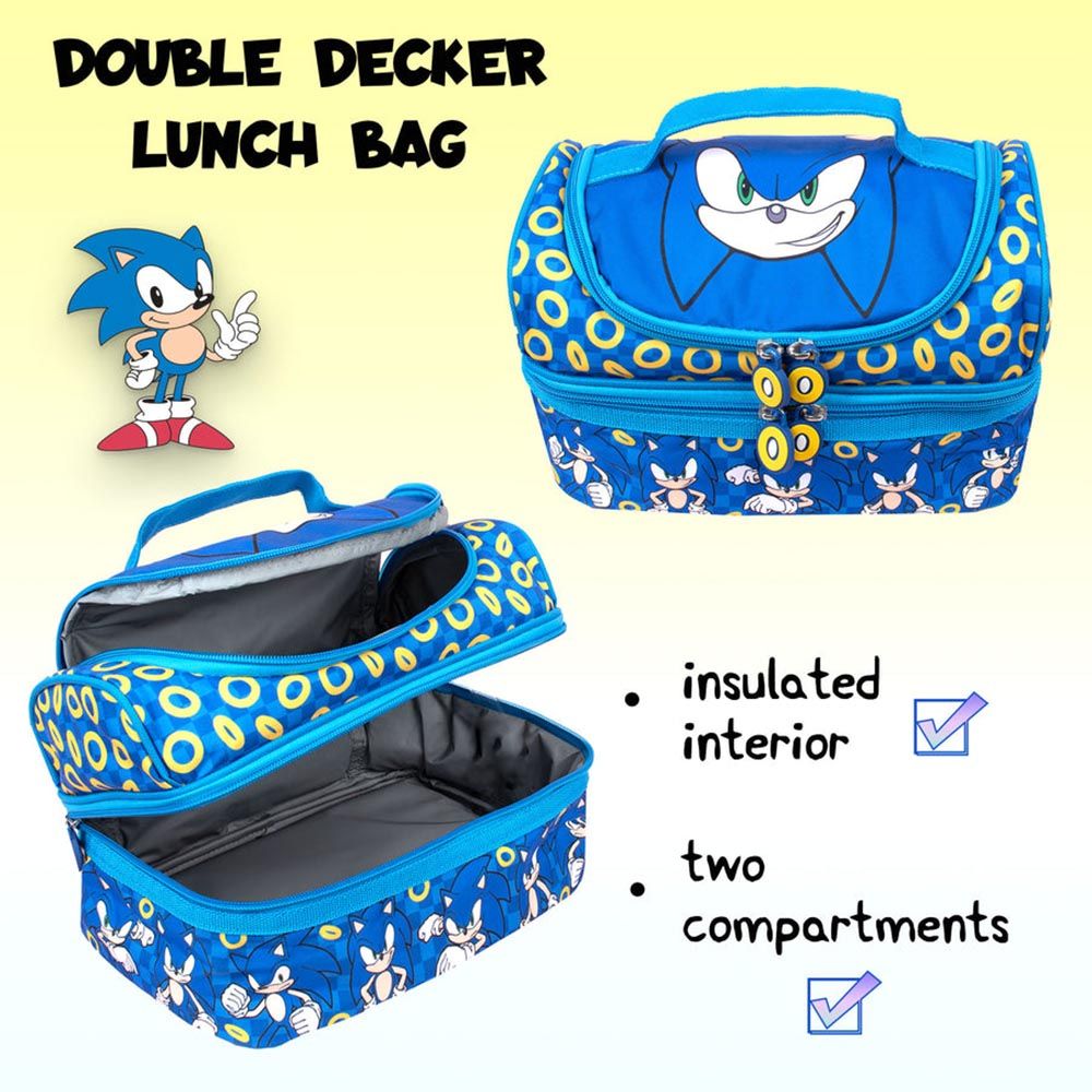 Fringoo - Double Decker Lunch Bag - Sonic the Hedgehog