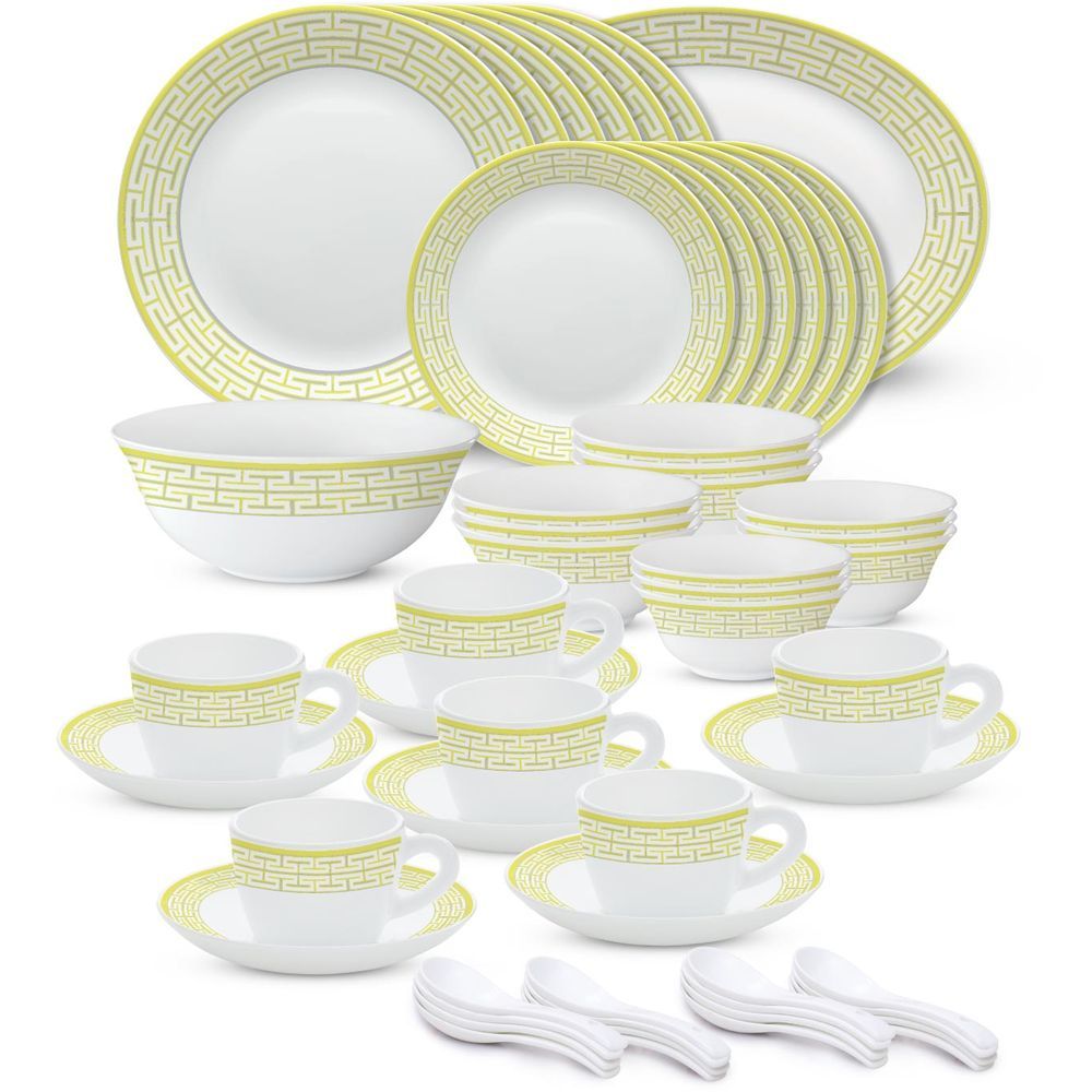 Borosil - Plano Opal Dinner Set - Zahara Beige - 50 Pcs