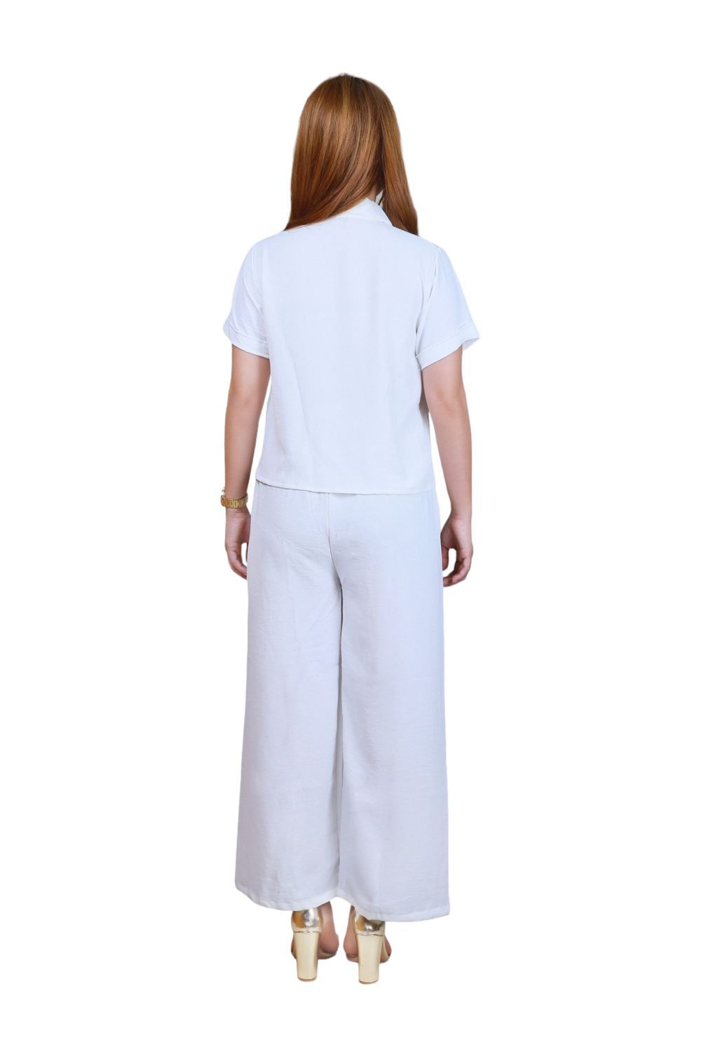 Veronica - Elegant Comfortable 2pc - Co-Ord Set - White