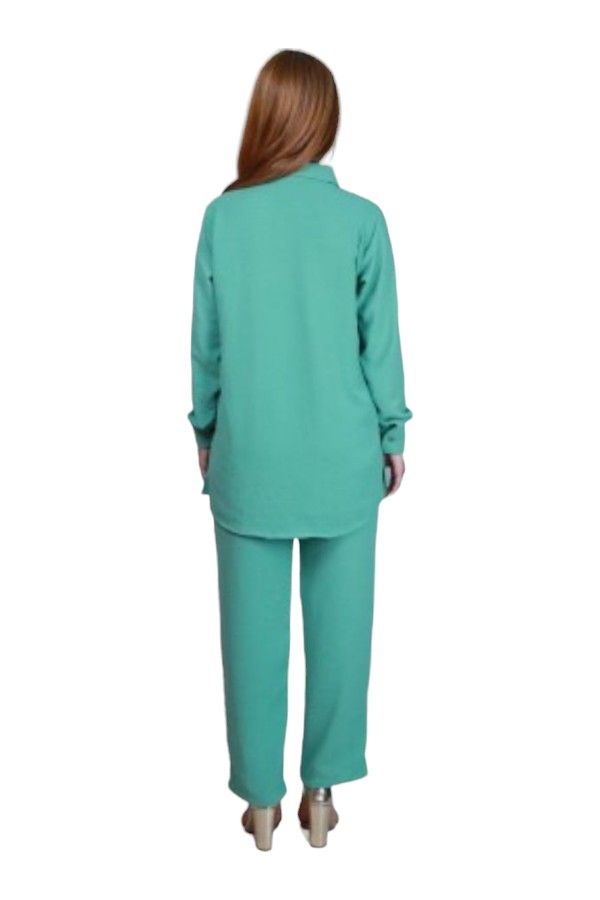 Veronica - Stylish & Comfortable Full Sleeves Co-Ord Set - Mint Green