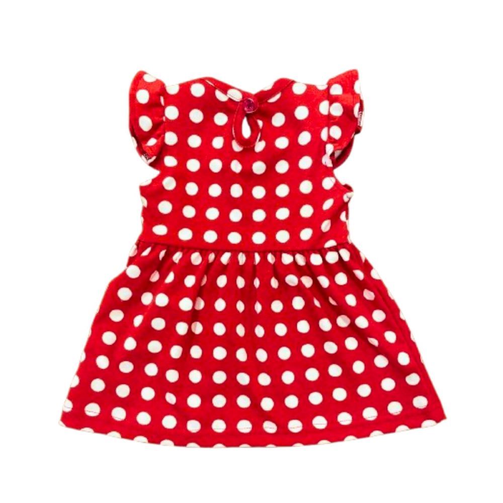 Veronica - Ruffle Sleeve Dress - Red Polka Dot