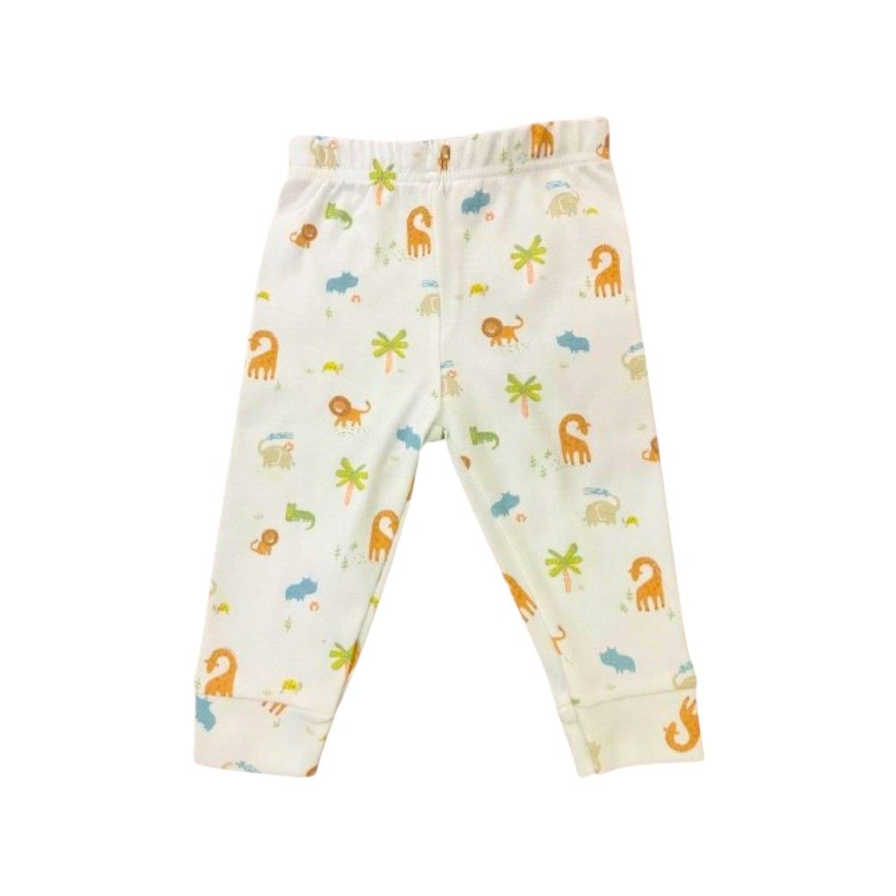 Veronica - Pyjama Set - Dinosaur & Lion Print - White/Multi - 2 Pcs