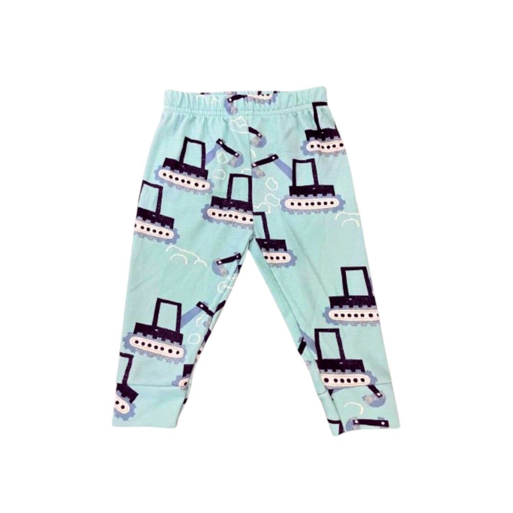 Veronica - Pyjama Set - Crane Print - Light Blue - 2 Pcs