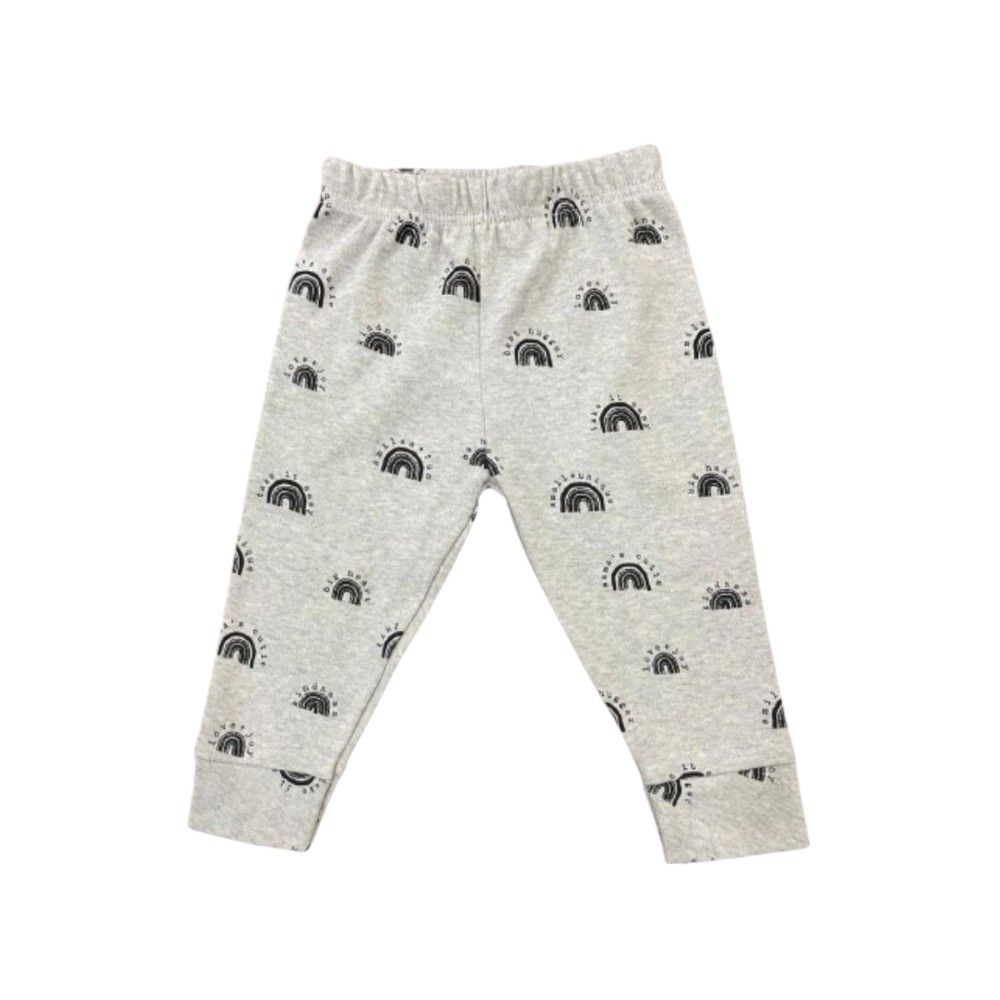 Veronica - Pyjama Set - Grey Rainbow Print - Grey - 2 Pcs