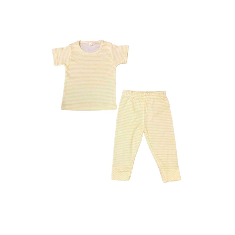 Veronica - Pyjama Set - Striped -  Yellow - 2 Pcs