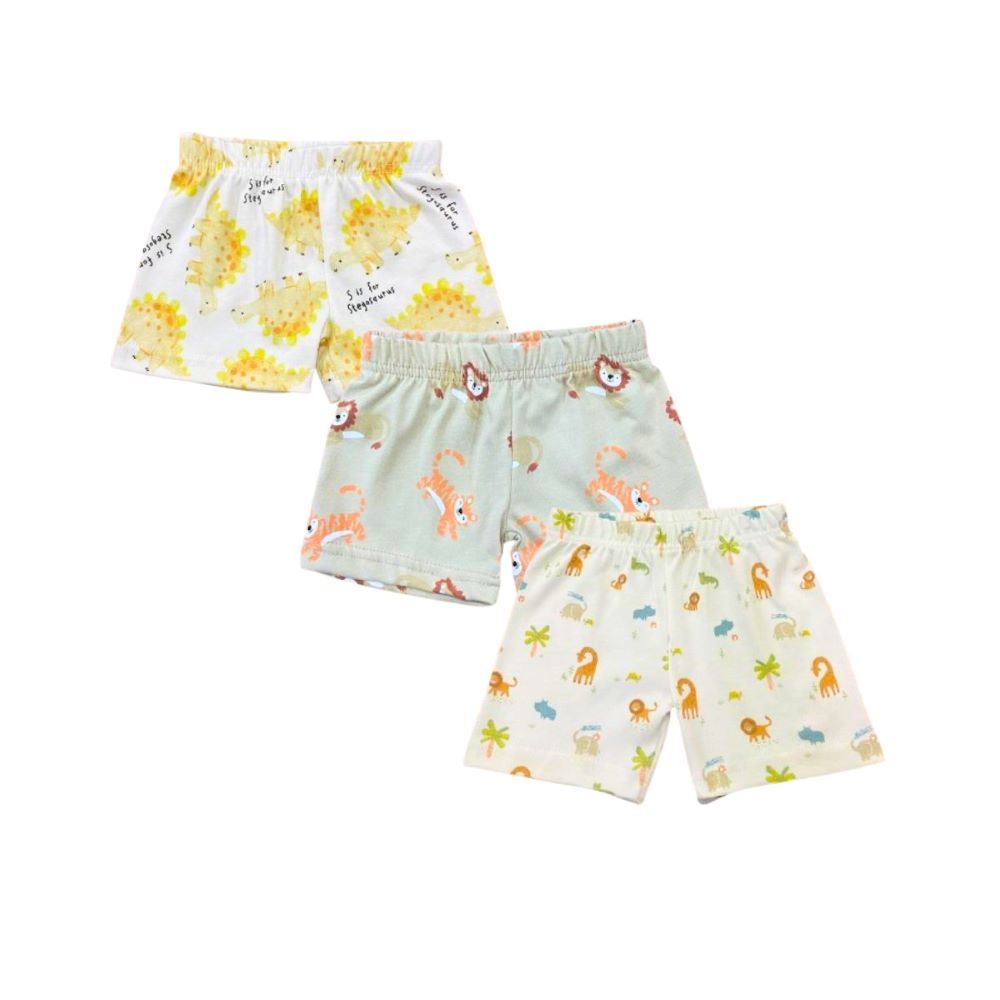 Vincent - 3pc-Set - Dinosaur, Tiger, & Jungle Animal Print Shorts