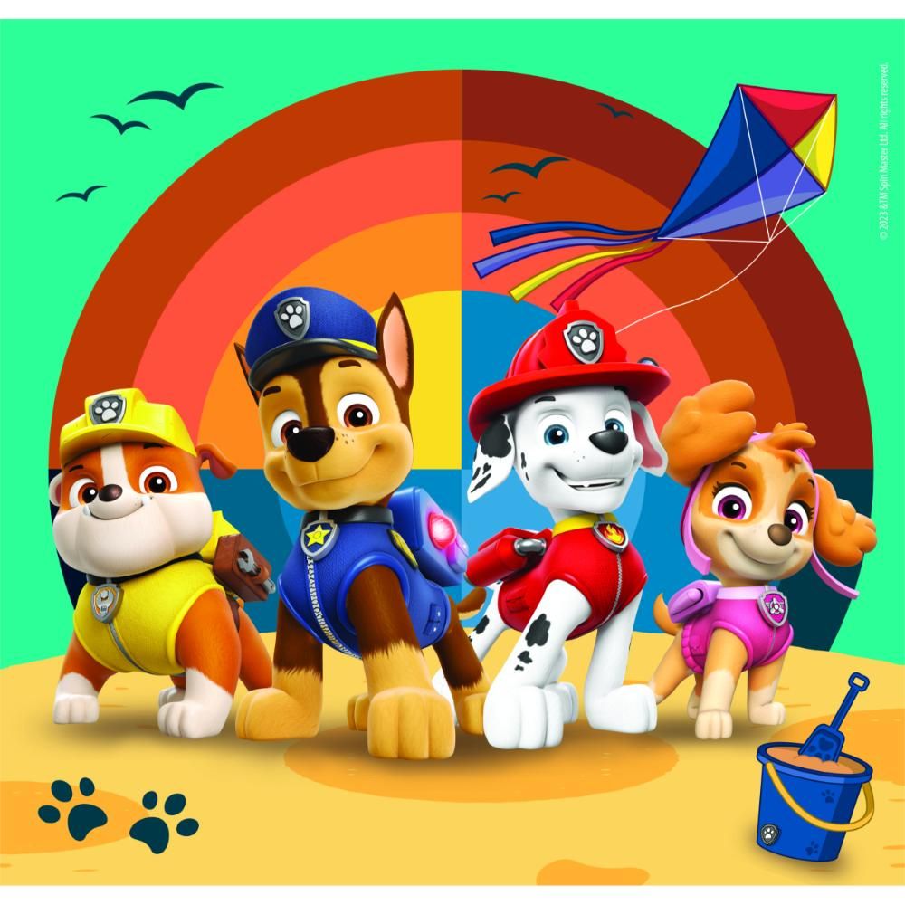 Clementoni - Paw Patrol Beach Super Color Jigsaw Puzzle Set - 48 Pcs - Pack of 3