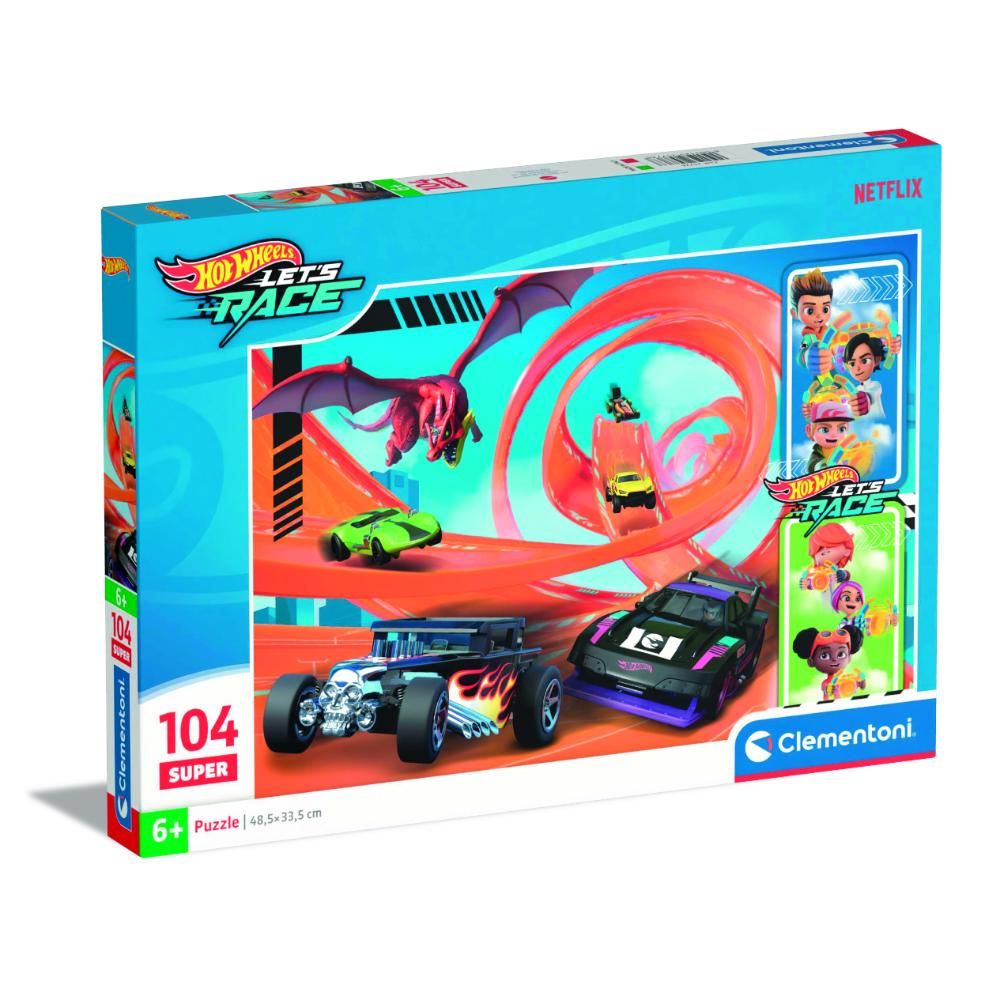 Clementoni - Hotwheels Loop Race Puzzle - 104 Pcs