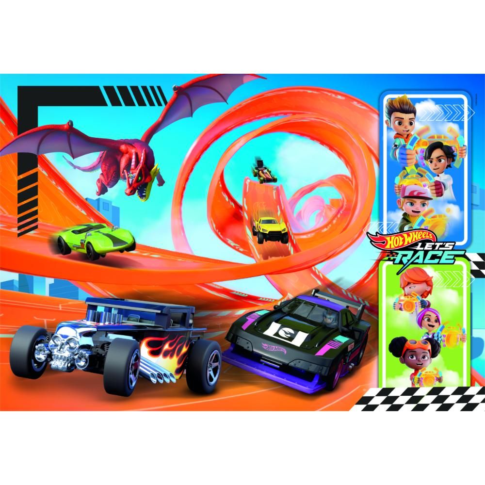 Clementoni - Hotwheels Loop Race Puzzle - 104 Pcs