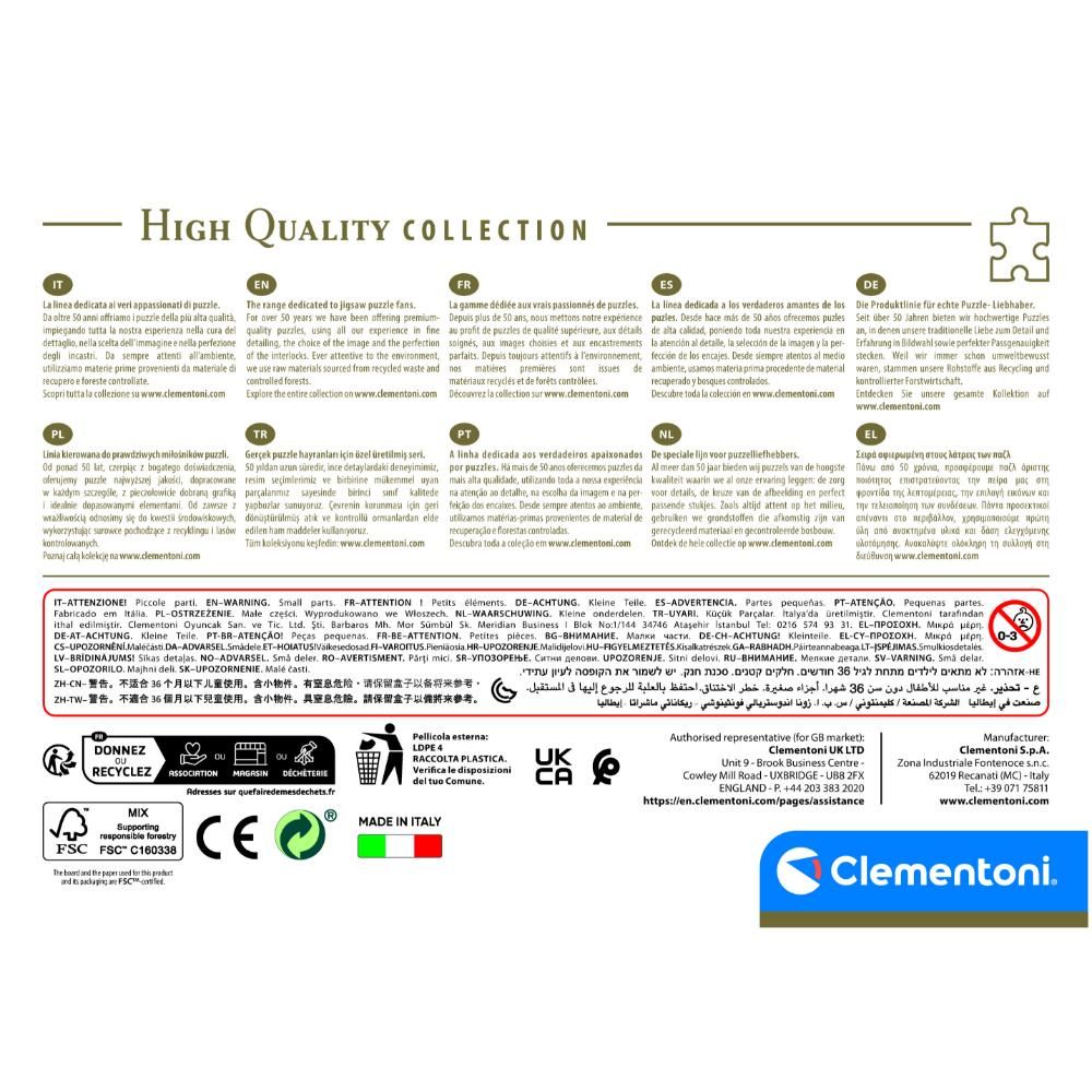 Clementoni - HQC Close Together Puzzle And Poster - 500 Pcs