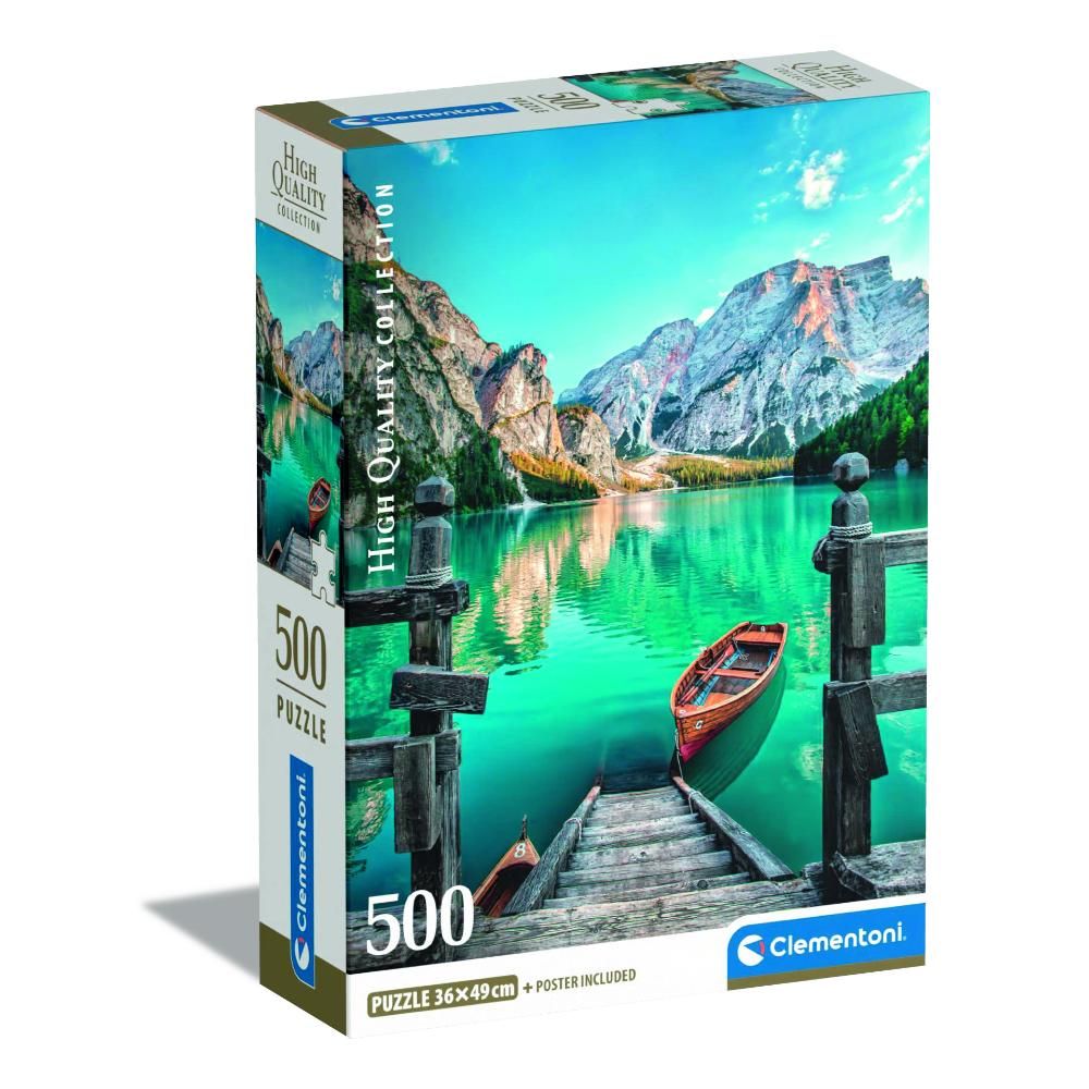 Clementoni - HQC Braise Lake Puzzle And Poster - 500 Pcs