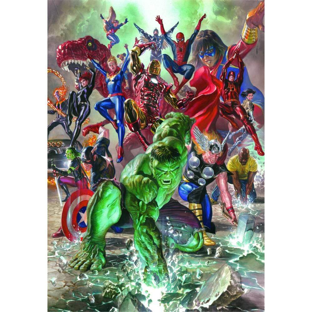 Clementoni - HQC Marvel Puzzle And Poster - 500 Pcs