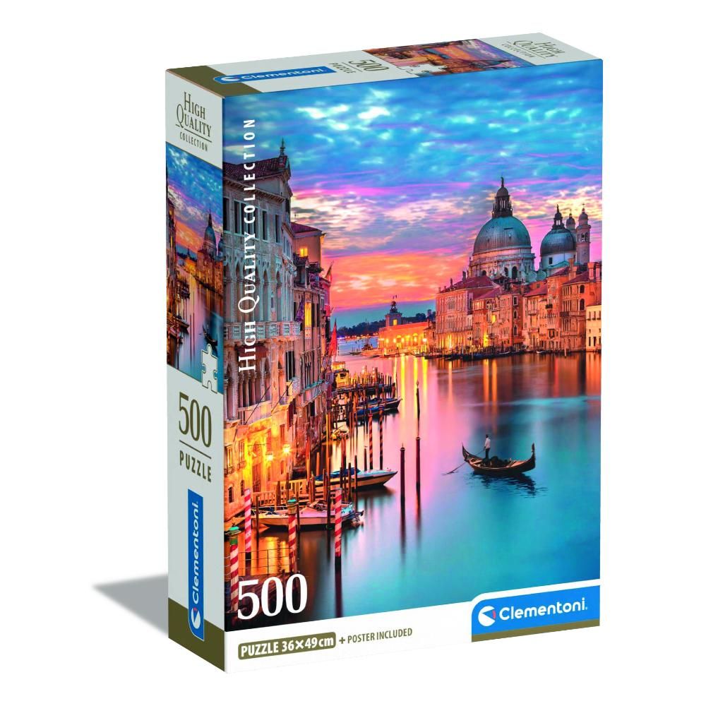 Clementoni - HQC Venice Puzzle And Poster - 500 Pcs