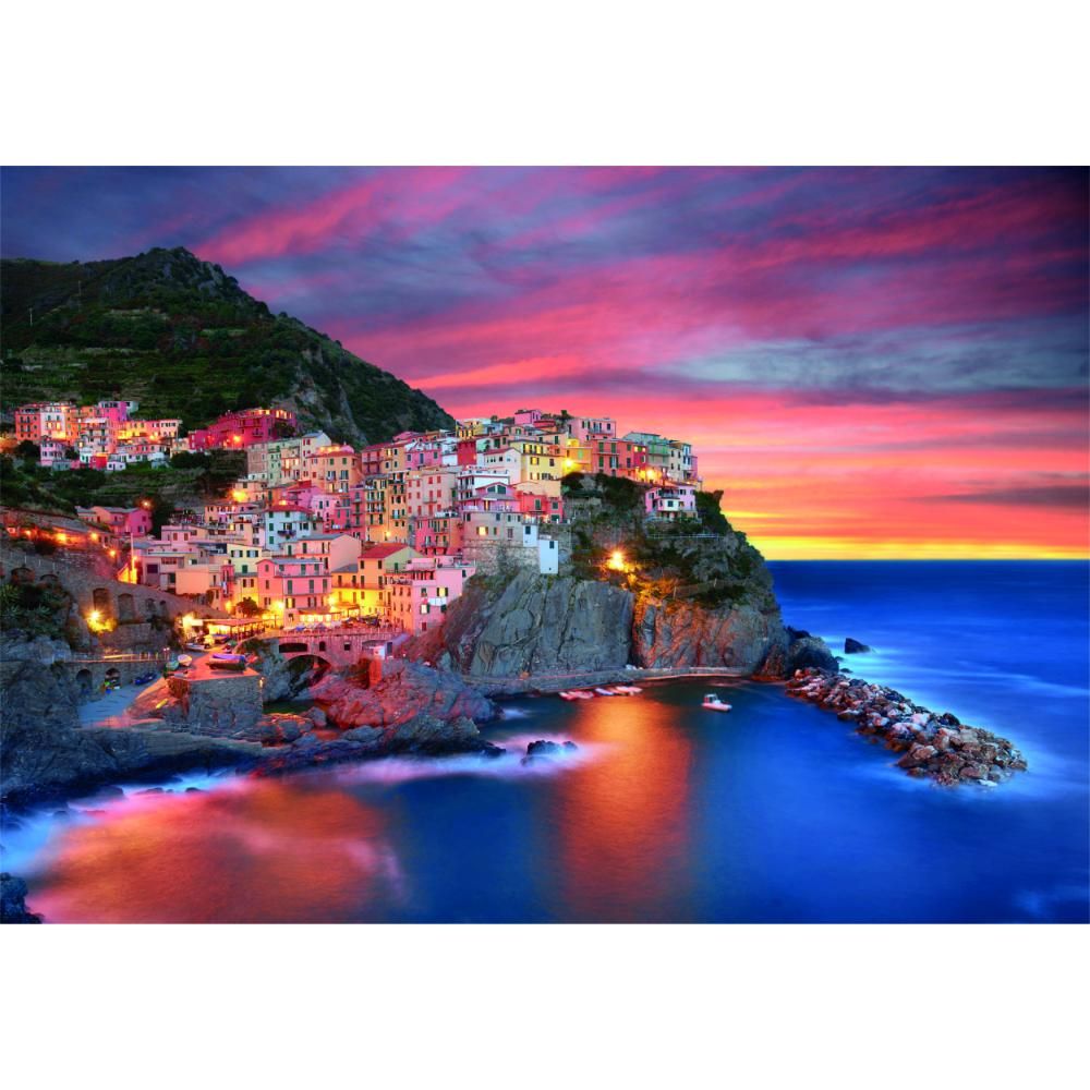 Clementoni - HQC Manarola Puzzle And Poster - 1000 Pcs