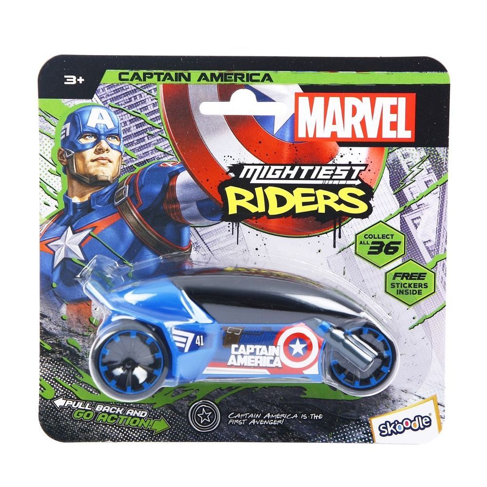 Marvel - 41 Pull Back Rider Car - Captain America