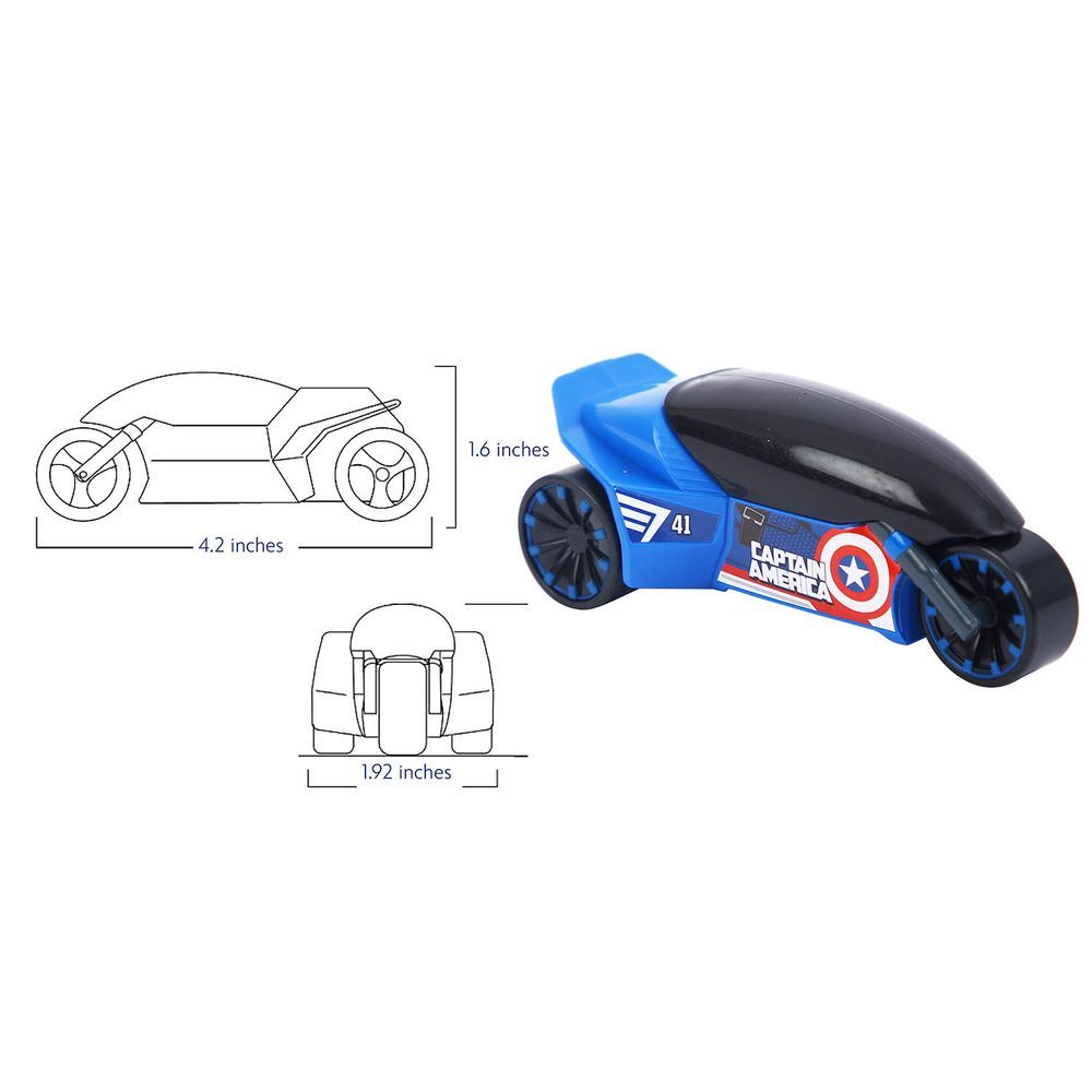 Marvel - 41 Pull Back Rider Car - Captain America