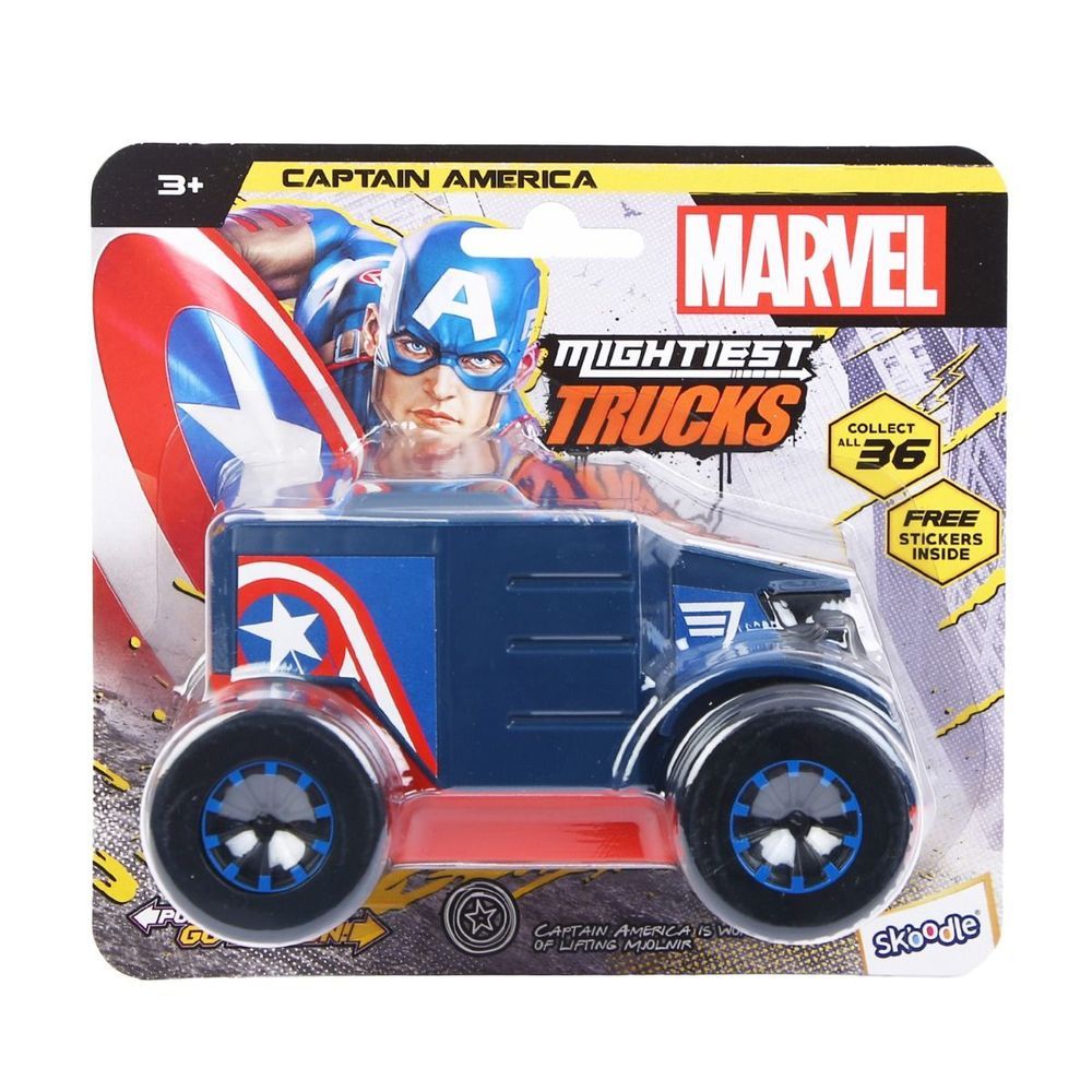 Marvel - Pull Back Mightiest Truck - Captain America