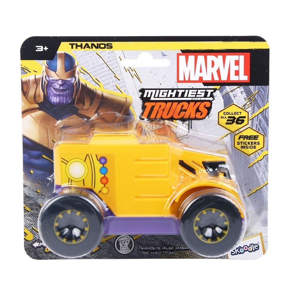 Marvel - Pull Back Mightiest Truck - Thanos - Yellow