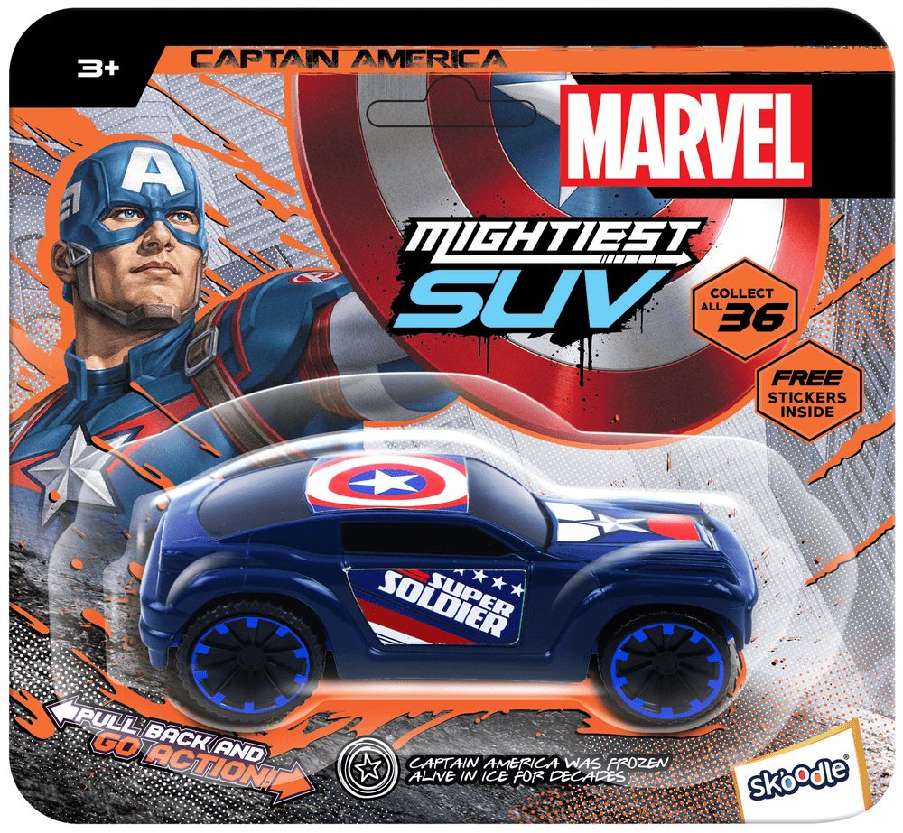 Marvel - Pull Back Mightiest SUV Car - Captain America