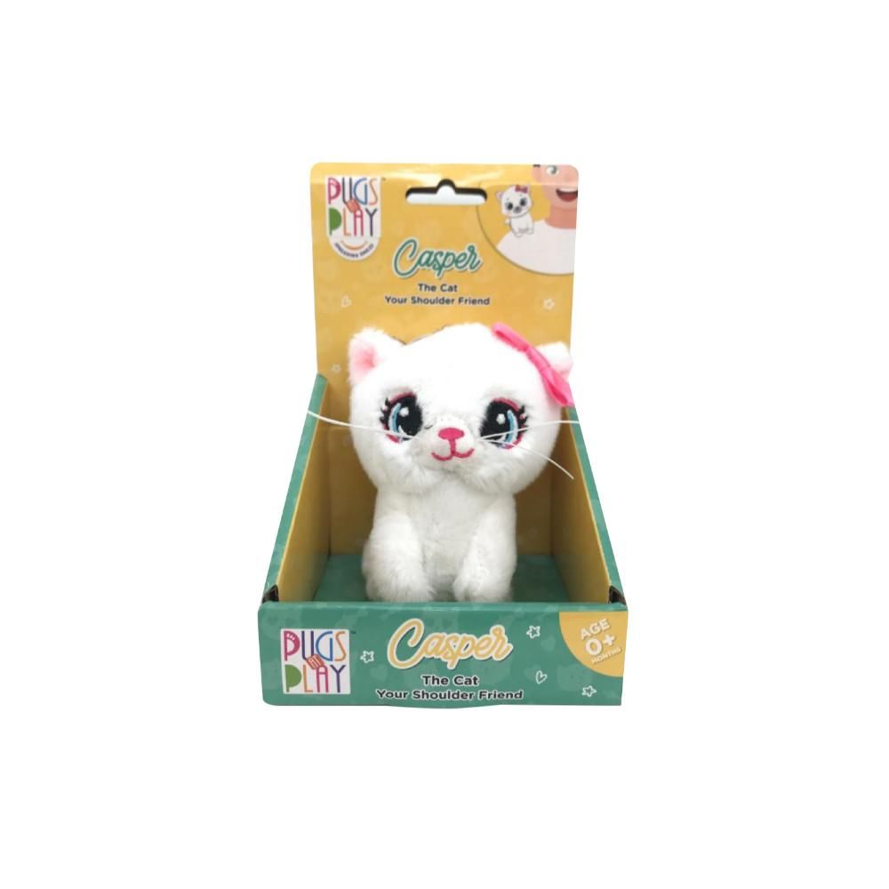 Pugs At Play - Shoulder Buddy Casper The Cat Plush Toy - 4-Inch