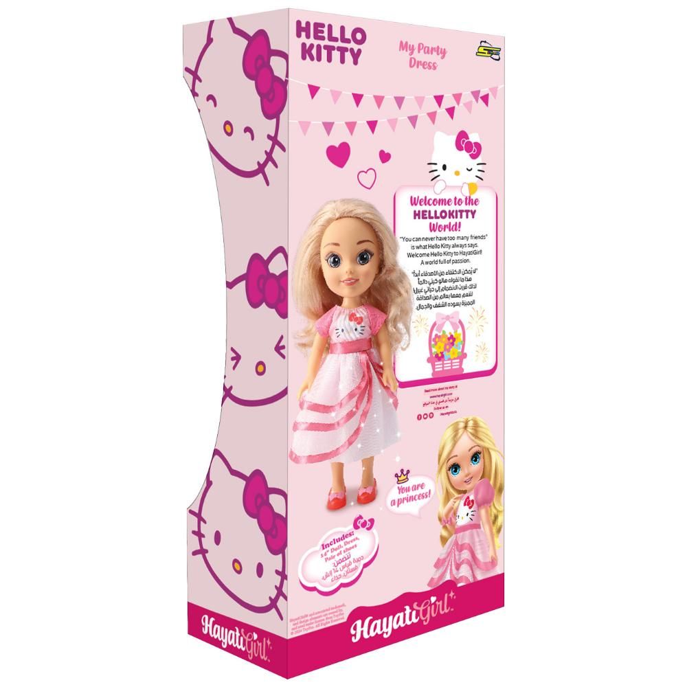 Hayati Girl - Hello Kitty Party Doll With Dress - 14-Inch