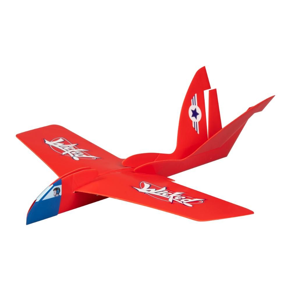 Wicked -  Flying Boomerang Plane Microjet - Red