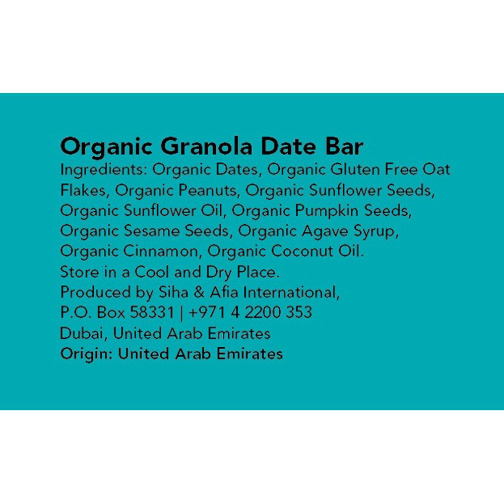 Meadows Organic - Granola Date Bar - 24 Pcs - 40 gm