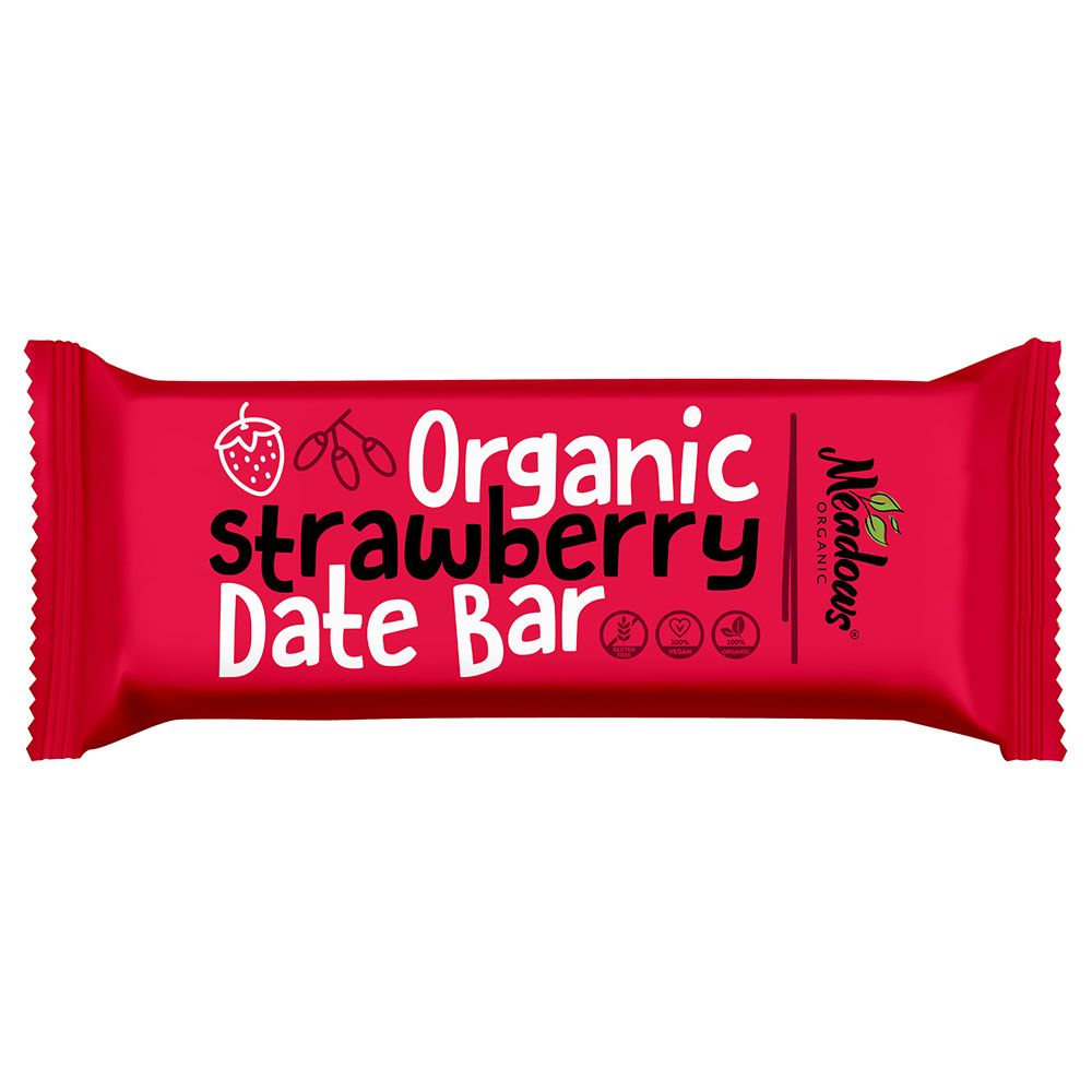 Meadows Organic - Strawberry Date Bar - 24 Pcs - 40 gm