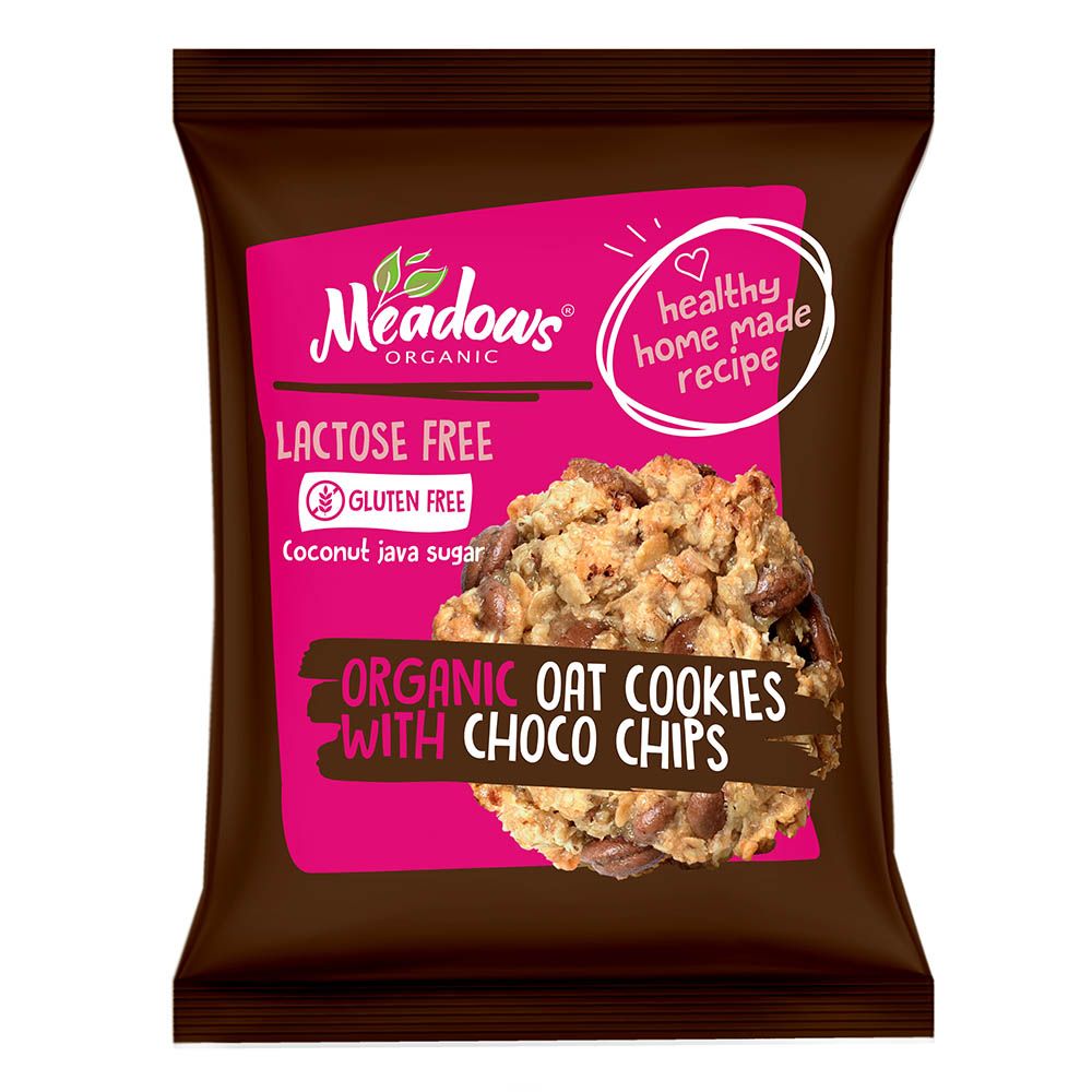 Meadows Organic - Oat Cookies With Choco Chips - 10 Pcs - 40 gm