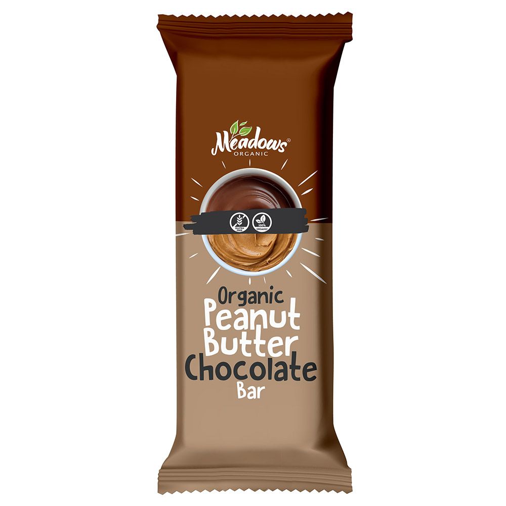 Meadows Organic - Peanut Butter Chocolate Bar - 24 Pcs - 40 gm