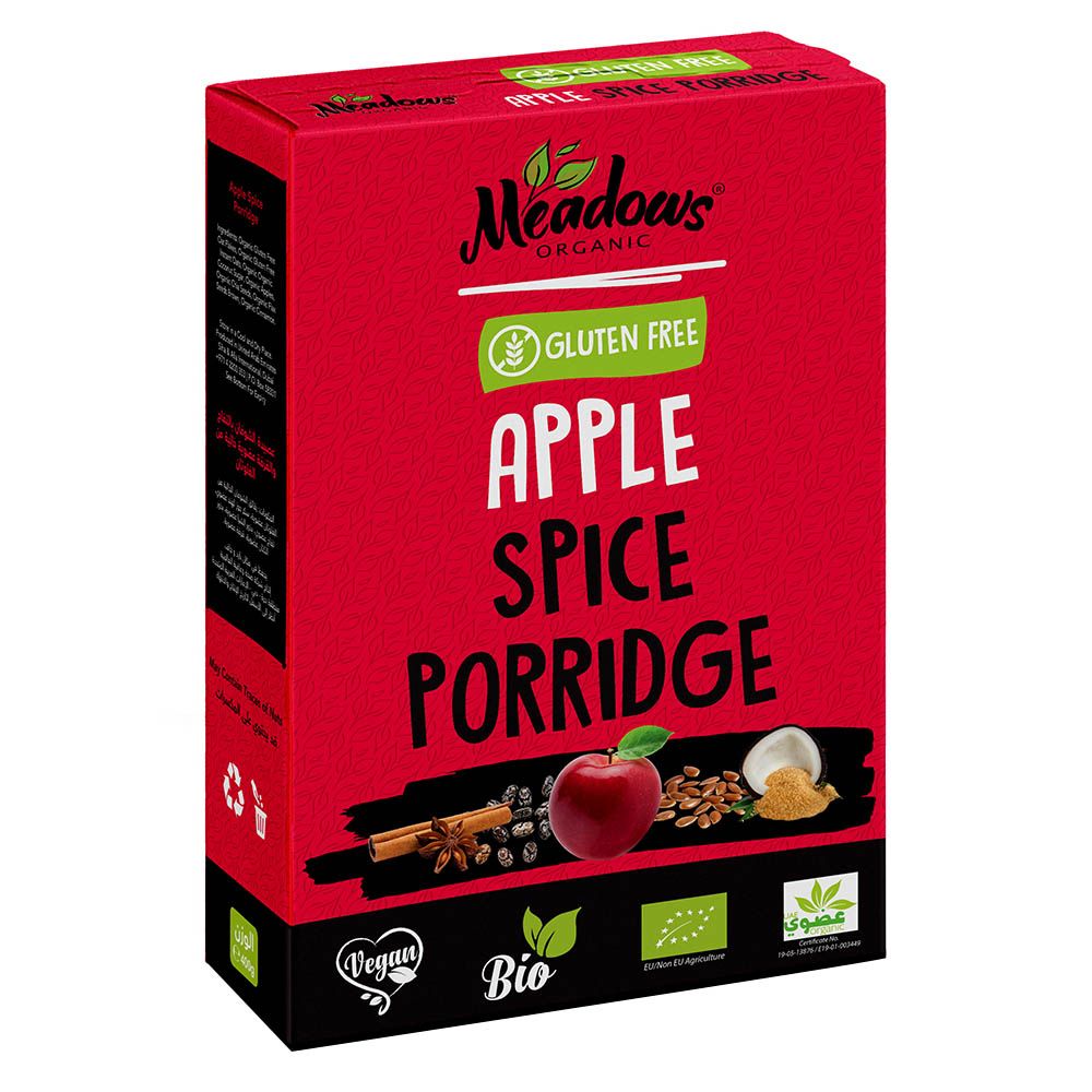 Meadows Organic - Apple Spice Porridge - 12 Pcs - 60 gm