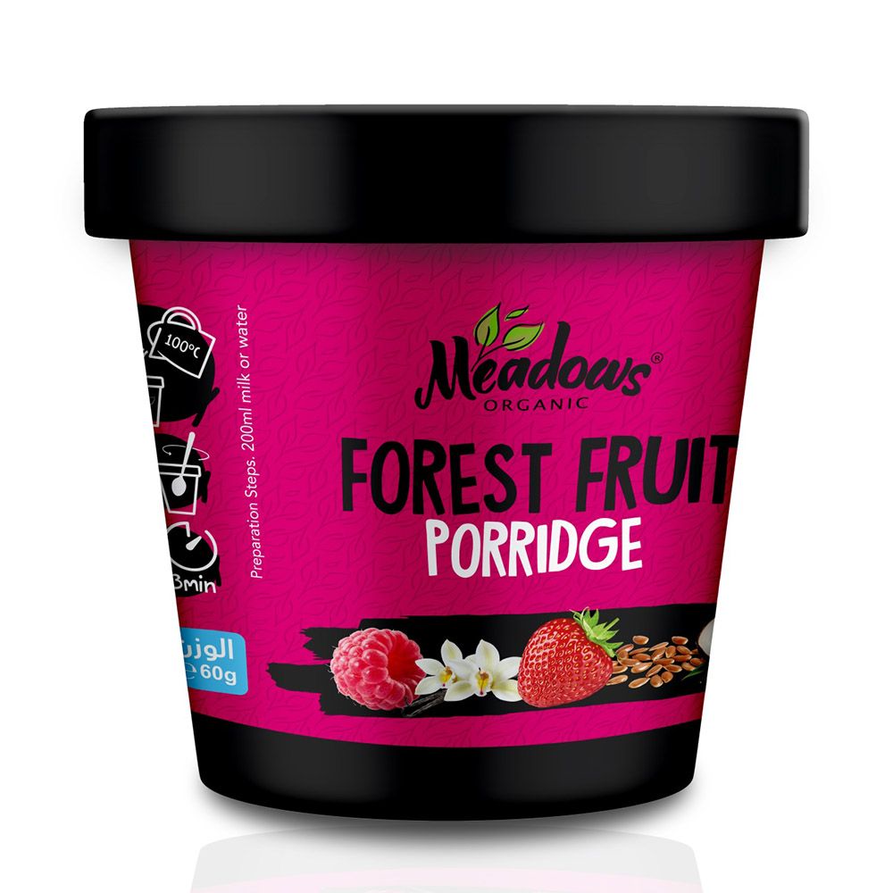 Meadows Organic - Forest Fruit Porridge - 12 Pcs - 60 gm