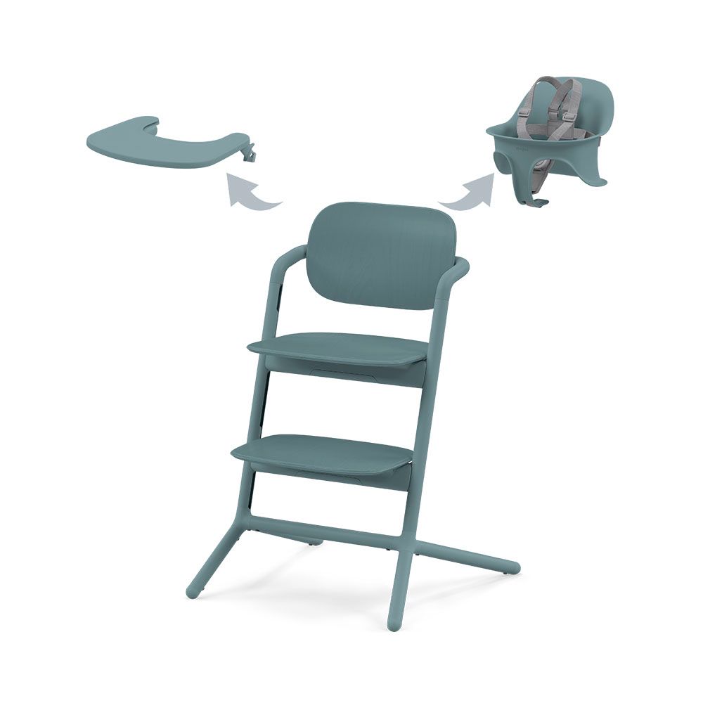 Cybex - Lemo 3-in-1 High Chair Set - Stone Blue/Mid Blue