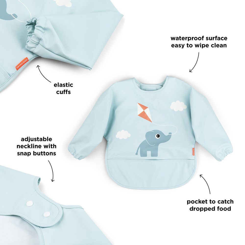 Done By Deer - Sleeved Pocket Bib Playground - Blue