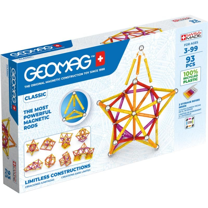 Geomag - Classic Recycled - Magnetic Construction Toy - 93pcs