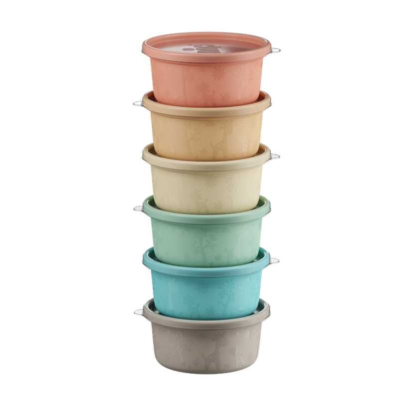 Nip - Stackable Baby Food Storage Snackbox - 6pcs - Pastel