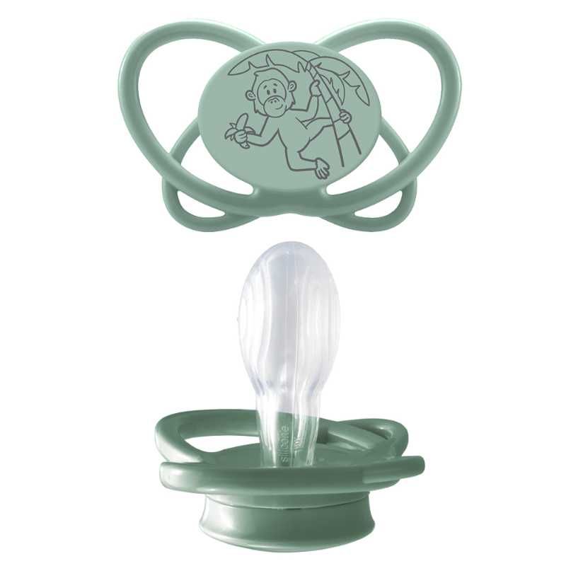 Nip - Butterfly Soother With Sterilizer Box - 0-6M - 2pcs - Turquoise/Grey