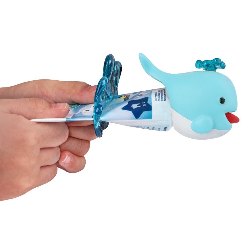 Flipper - Dental Care Pack - Toothbrush With Toothbrush Cover & Toothpaste Tube Squeezer - Beagle & Bluey Whale