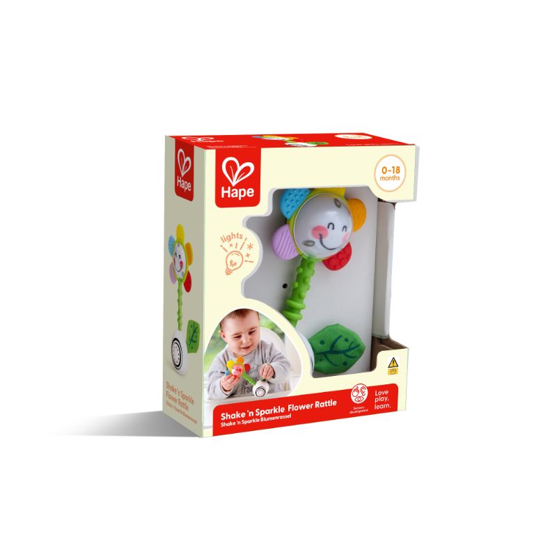 Hape - Shake And Sparkle Flower Rattle