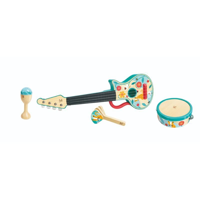 Hape - 4-in-1 Ukulele Music Instrument Wooden Set - 4pcs