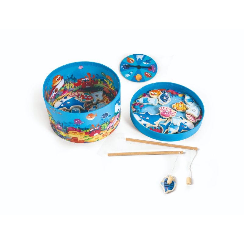 Hape - Save The Seas 2-in-1 Magnetic Fishing Game 22-Piece Set