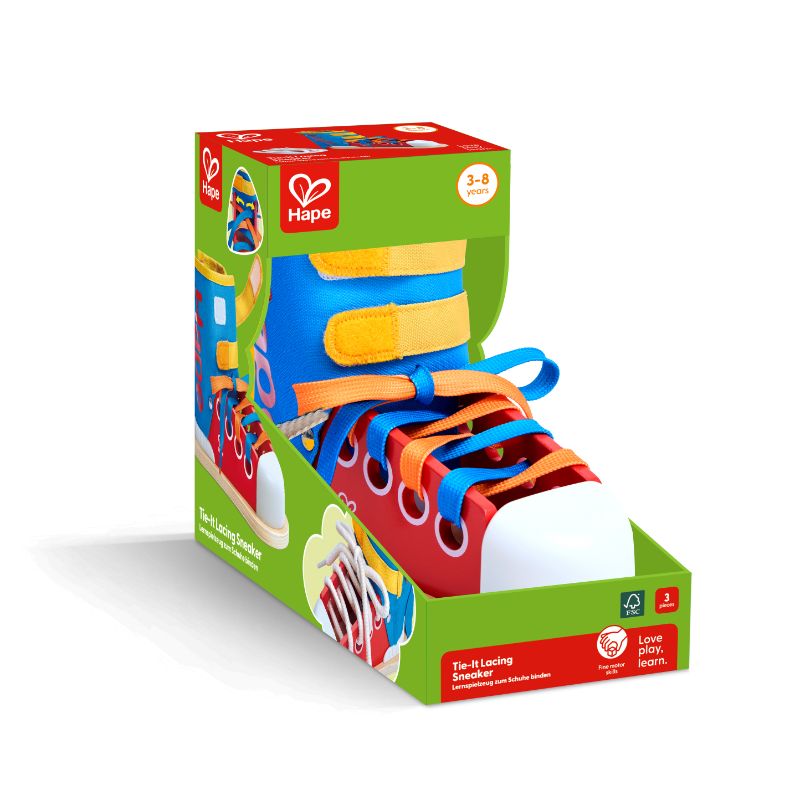 Hape - Lacing Sneaker - Learn To Tie A Shoe Educational Toy