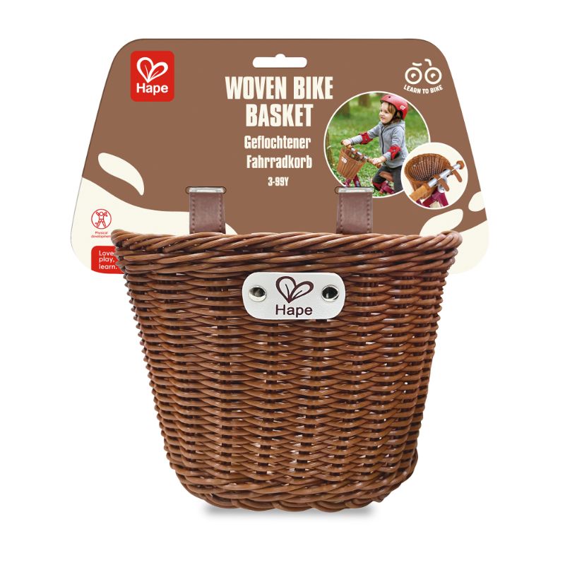 Hape - Woven Bike Basket For Kids Bicycles - 21x16cm