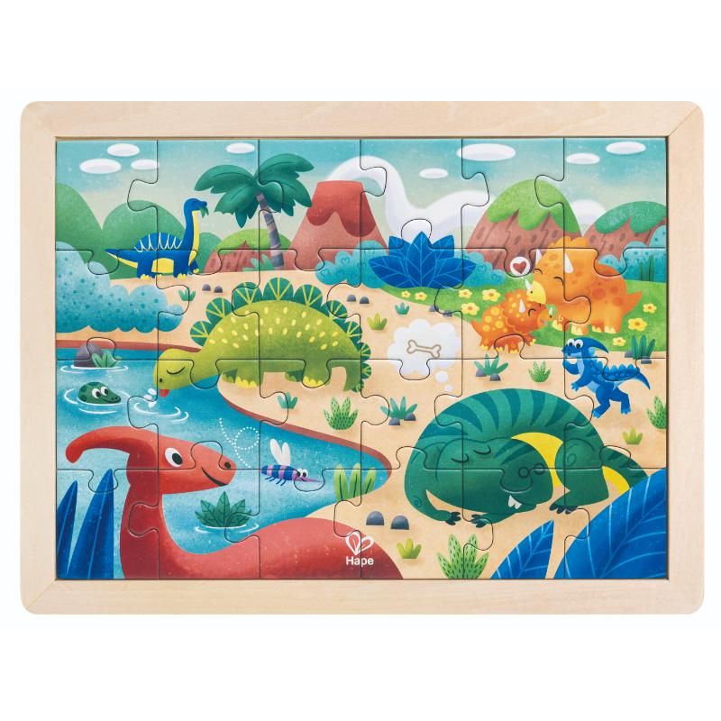 Hape Dino Double Sided Colouring Jigsaw Puzzle - 24 piece